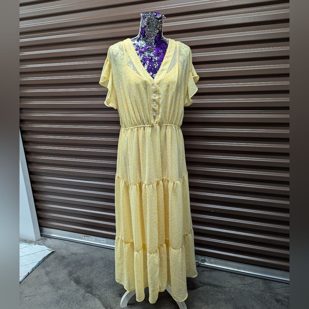 Boho Western Prairie Country Chic Whimsical Maxi Dress Ava & Viv Plus Size 0x